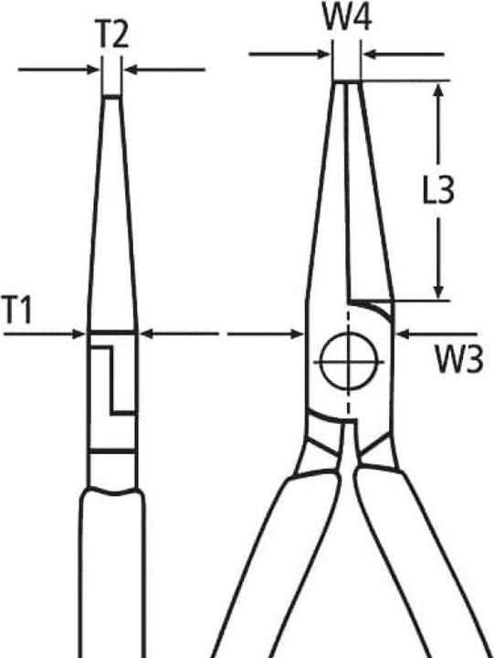 Produktbild Knipex Flachrundzange mit Schneide (160 mm)