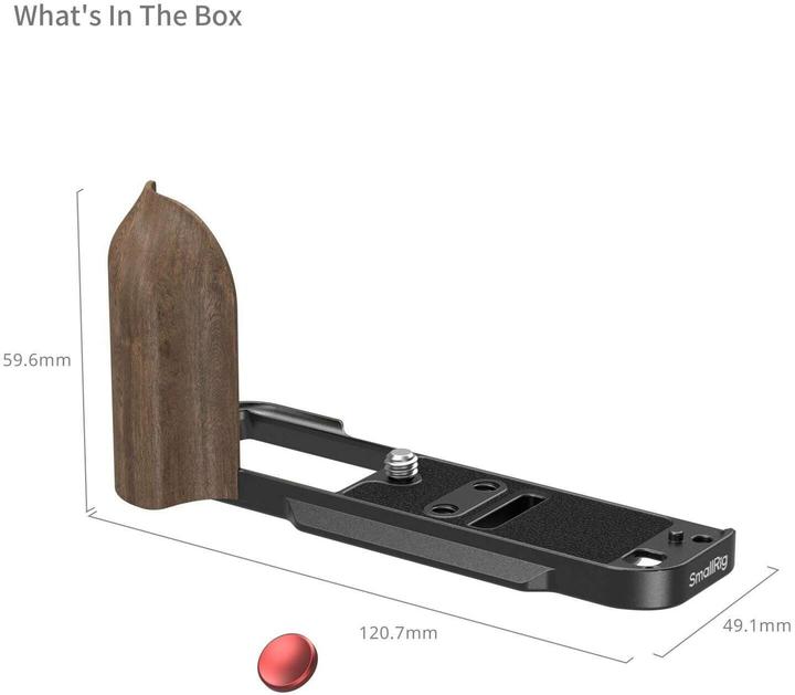 Produktbild SmallRig 5666 L-Shaped Mount Plate with Wooden Handle for FUJIFILM X-T30 / X-T30 II / X-T30 III (Black) (Cage, Griff)