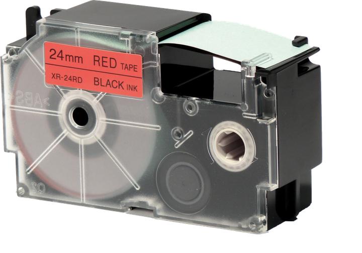 Casio XR-24RD1 Selbstklebende Etiketten (2.40 cm, Rot)