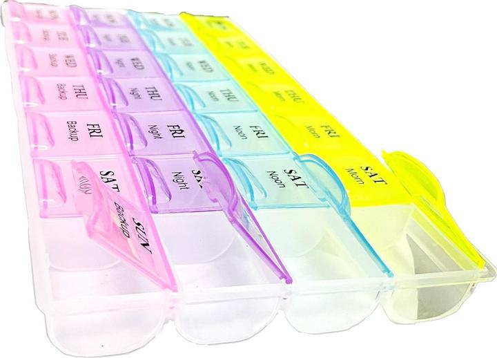 Produktbild Cbx Tablettenbox 7 Tage, Pillendose für eine Woche, Tablettenorganizer mit 28 Fächern