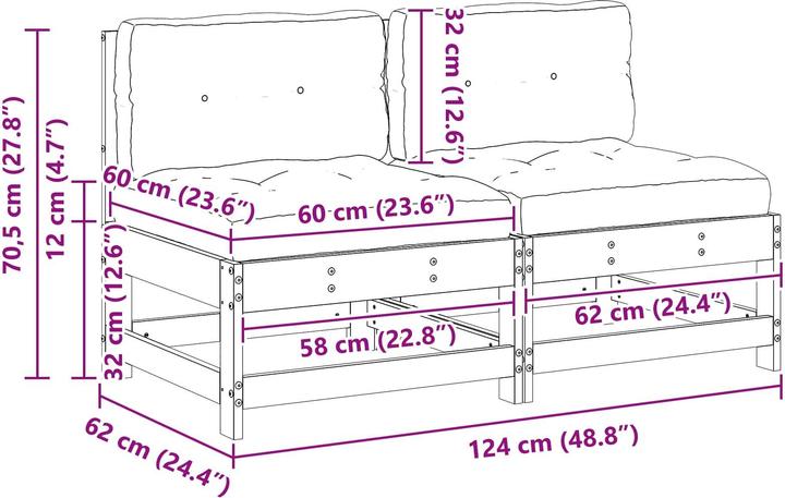 Produktbild vidaXL Outdoor-Sofa