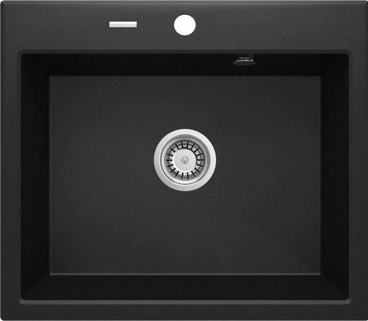 Actual product image Deante 1-Compartment Granite Sink Graphite Metallic Andante (60 cm, 52 cm)