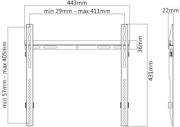 Image du produit myWall HP 5-1 ASL (Mur, 40 kg, 32" - 55")