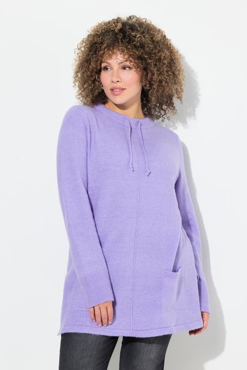 Produktbild Ulla Popken Pullover, Stehkragen, Kordel, Taschen, Langarm (56)