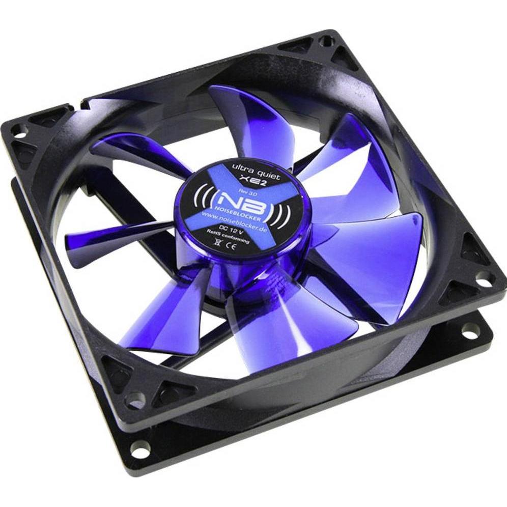 Thumbnail - Noiseblocker BlackSilent XE2 Rev. 2.0 (92 mm, 1 x), PC Lüfter, Schwarz, Blau