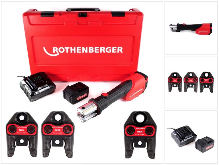 Produktbild Rothenberger ROMAX 4000 Basic Set Akku Pressmaschine 18V 34kN + 1x Akku 4,0Ah + Ladegerät + 3x Press