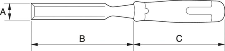 Image du produit Bahco Ciseau à bois avec manche rouge en polypropylène, 18 mm (18 mm)