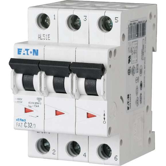 Eaton, Schutzschalter, Leitungsschutzschalter, 0,16 A, 3p, 278854