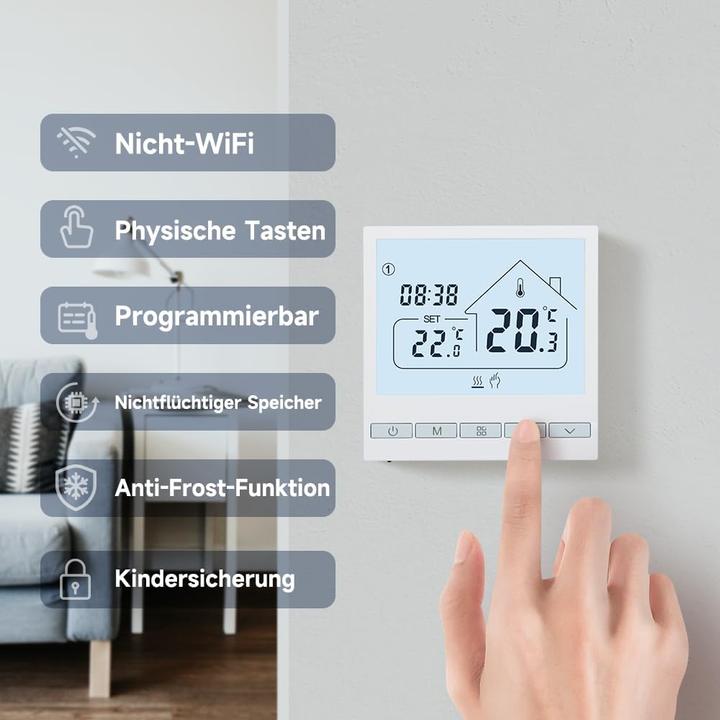 Actual product image Beok controls Raumthermostat - TOL47-WP