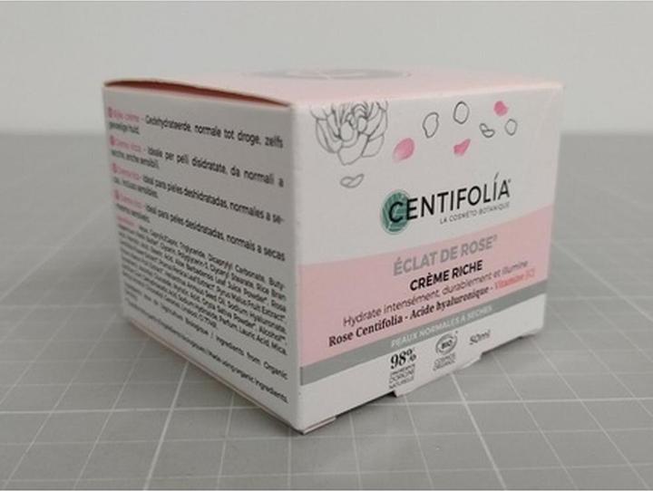 Produktbild Centifolia Reichhaltige BIO-Creme Gesicht & Hals Rose, Hyaluronsäure & Vitamin C - 50ml - Éclat de r (Körpercreme, 50 ml)