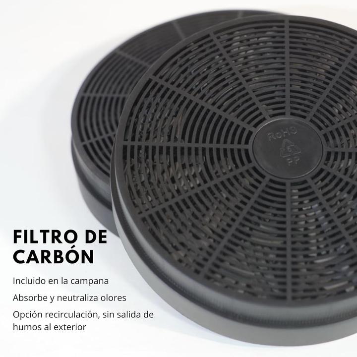 Image du produit Corbero Hotte décorative horizontale, débit 1000 m3/h, 3 vitesses, classe A++ (Hotte murale)