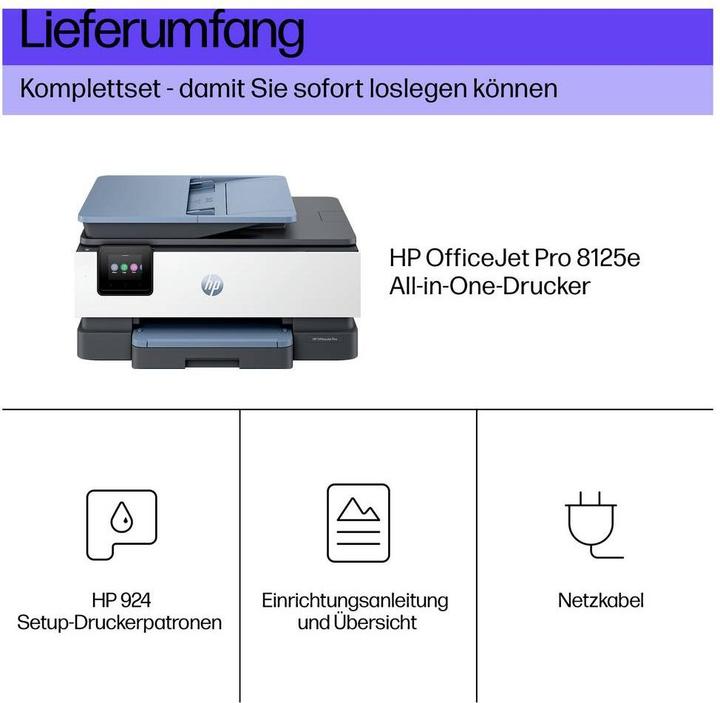 Image du produit HP OfficeJet Pro 8125e (Encre, Couleur)