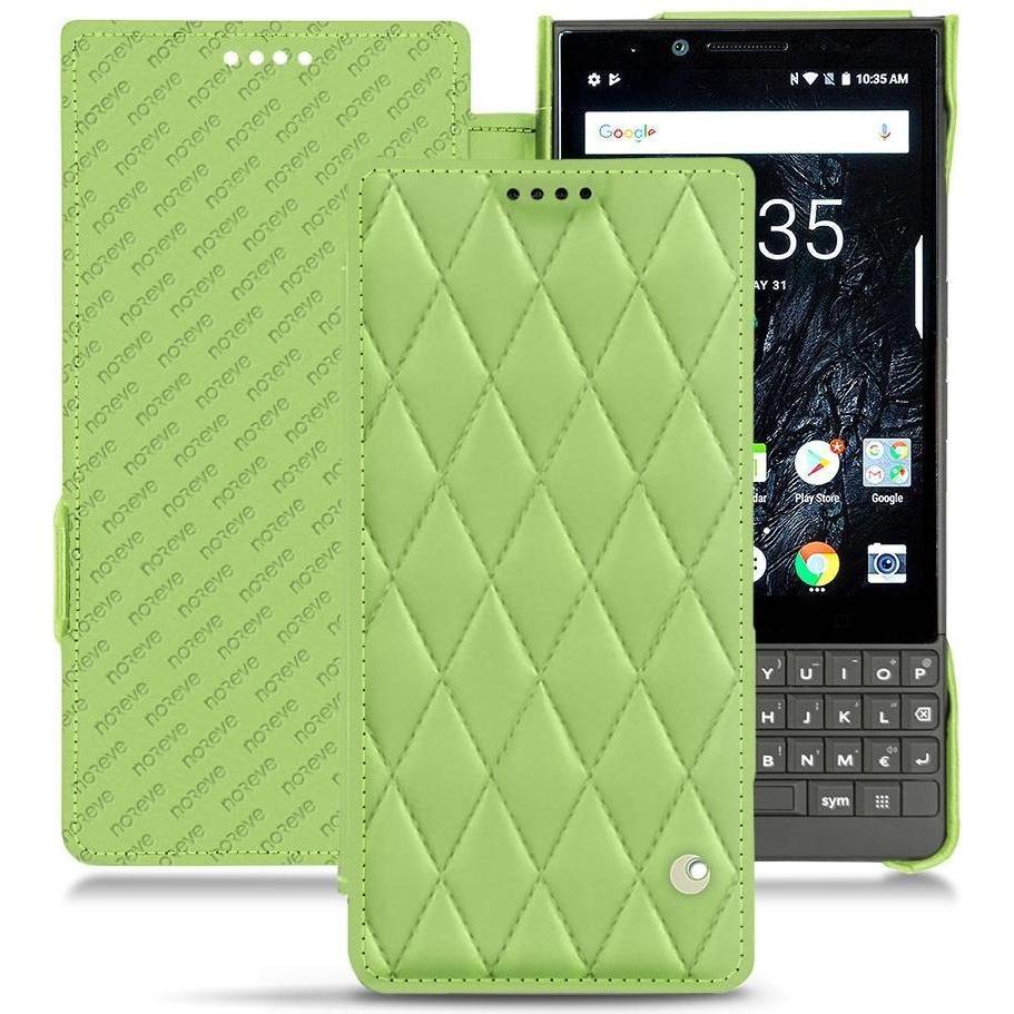 Noreve Lederschutzhülle horizontal (Blackberry KEY2), Smartphone Hülle, Grün