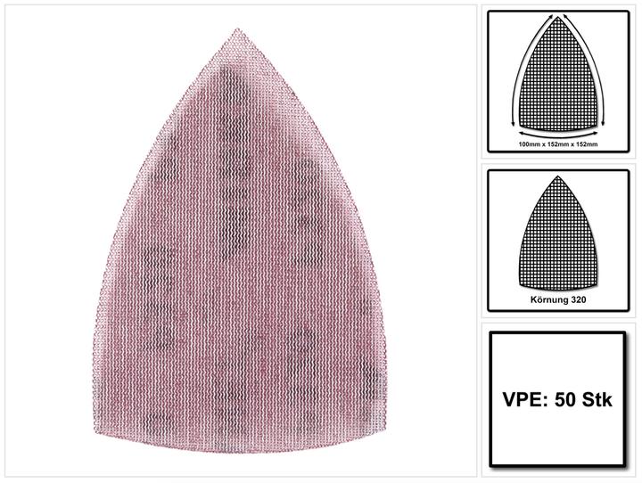 Actual product image Mirka ABRANET Delta Abrasif, Grip 100x152x152 mm - P320, 50 pcs. ( 5421905032 ) (P320)