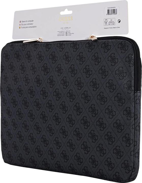 Produktbild Guess Bag Sleeve 14" 4G Zipper Pocket Triangle Logo black (14", Apple)