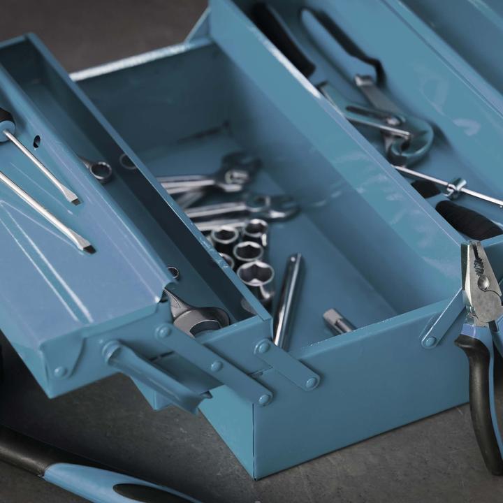 Produktbild Wiltec Werkzeugkiste 530x200x250mm 7 Fächer Werkzeugkasten Werkzeugbox Werkzeug