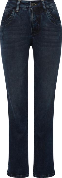 Image du produit Laurasøn Jeans, Straight Fit, 5-Pocket, Saum-Umschlag mit Schriftzug (44)
