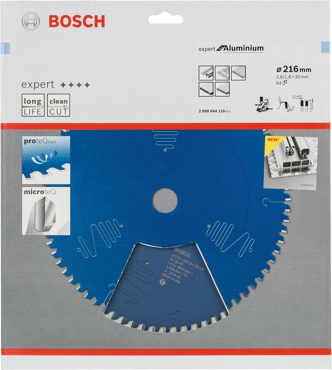 Produktbild Bosch Professional Zubehör Kreissägeblatt Expert for Aluminium, 216 x 30 x 2,6 mm, 64