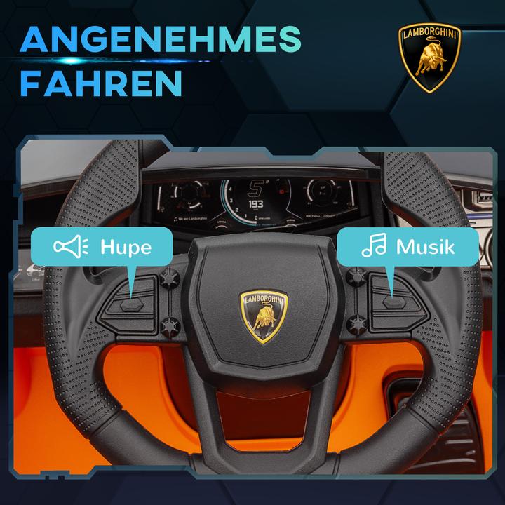 Actual product image Aiyaplay Kinder Elektroauto Kunststoff, Stahl Orange (12 V)