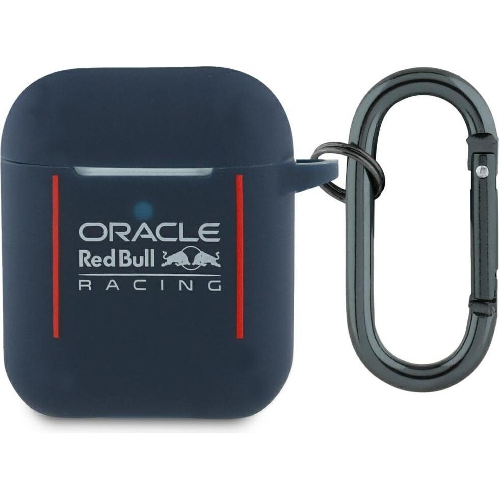 Red Bull Case Silicone Logo & Lines for AirPods 1 / 2 navy blue, Borsa per cuffie + Copertura protettiva, Blu