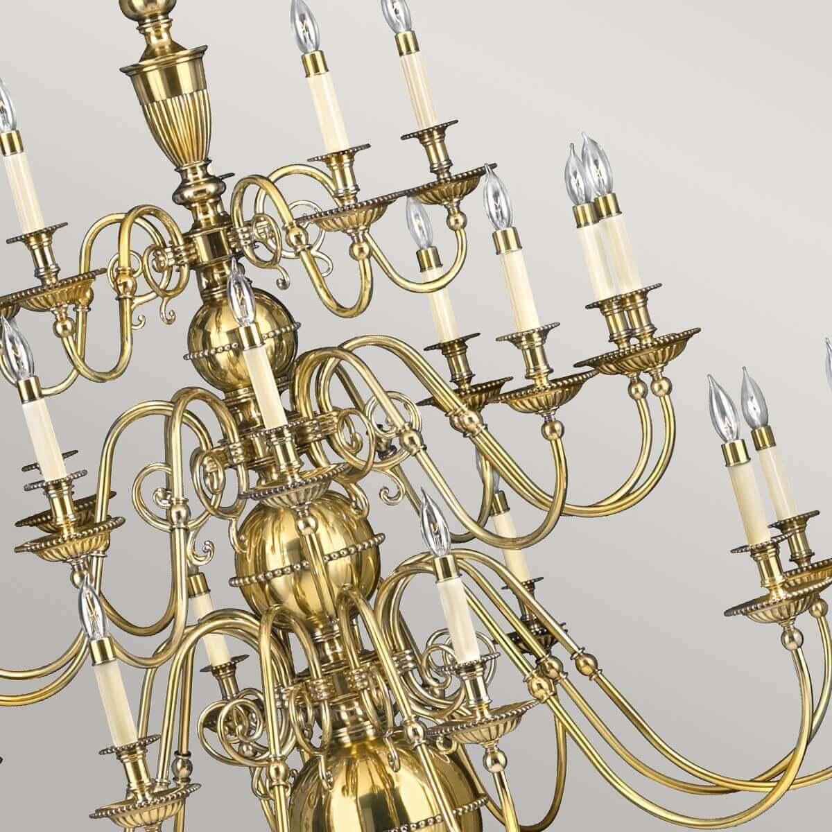 Thumbnail - Elstead Lighting, Kronleuchter, Cambridge Kronleuchter E14 25-fach Brüniertes Messing (124.70 cm)