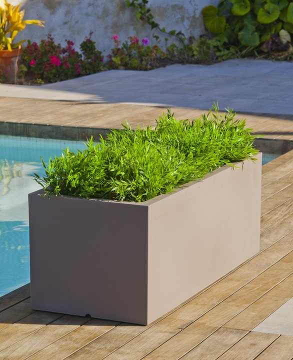 Produktbild Newgarden JARA 100 Blumentopf, Kübel XXL gross eckig 100x35x32cm terrakotta 52L mit Wasserspeicher ou