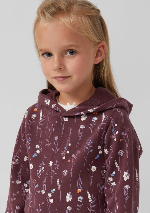 Produktbild s.Oliver Sweatshirt Hoodie mit floralem All-over-Print (92)