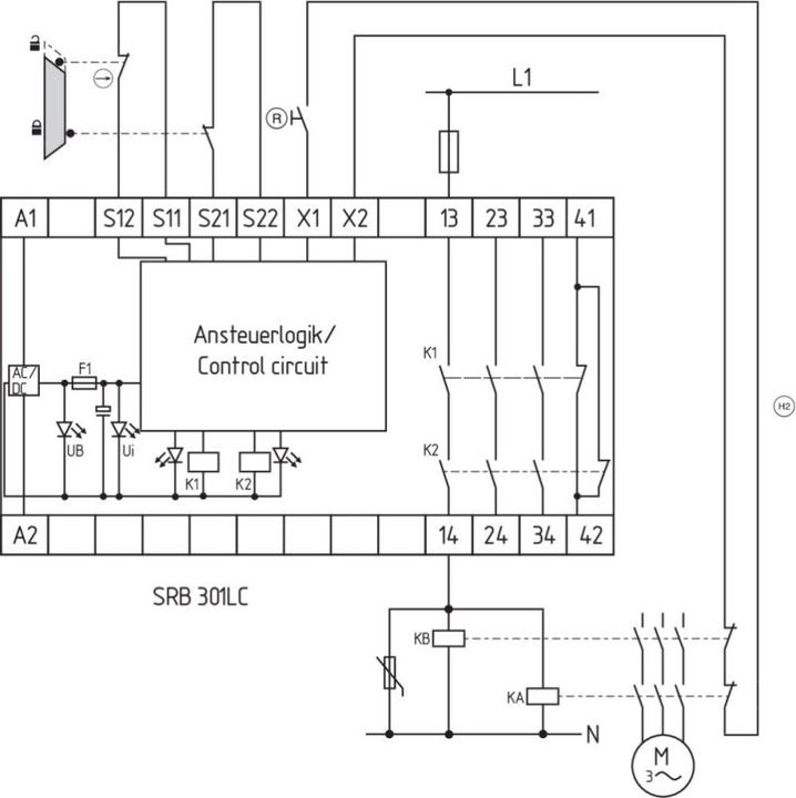 Produktbild Schmersal NOT-HALT- uSchutztürüberwachung SRB301LC-24V