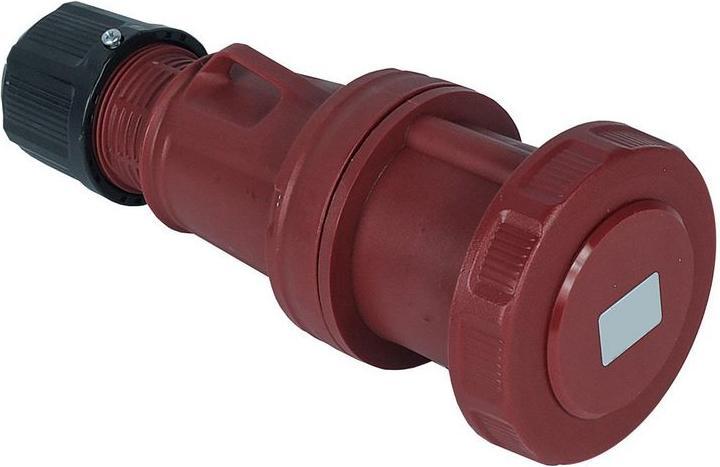 Actual product image RS PRO Power connector socket red 3P+N+E, 380 415 V / 63A, cable mounting IP67