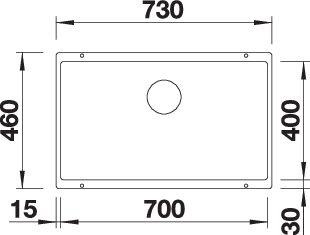 Produktbild Blanco Subline 700-U (Unterbauspüle, 46 cm, 73 cm)