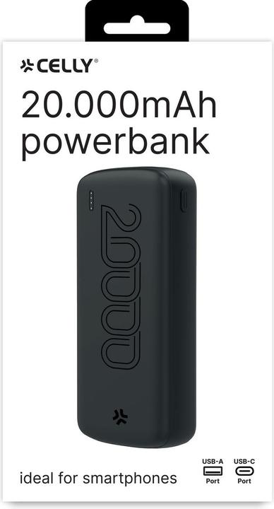 Image du produit Celly PowerBank Energy 20000mAh Evo (20000 mAh, 10.50 W, 74 Wh)