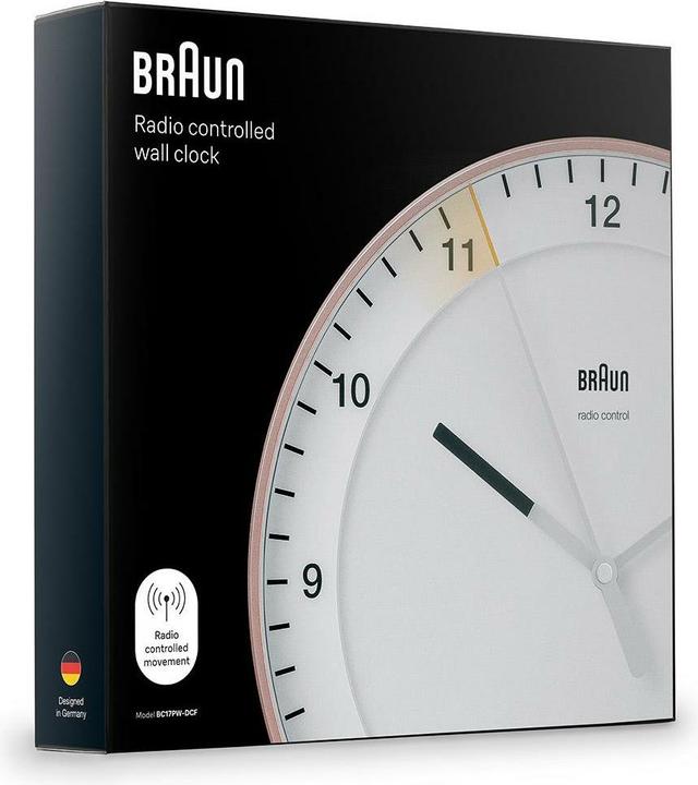 Produktbild Braun BC 17 PW DCF Funkwanduhr pink/weiss (30 cm)