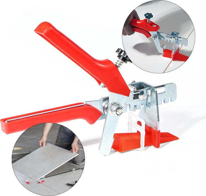 Actual product image XPOtool Tile Levelling System Set 800 Tile Wedges, 800 Pull Tabs 1.5mm, & Levelling Pliers