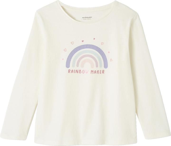 Produktbild Vertbaudet Mädchen Schlafanzug mit Flanellhose, Regenbogen (116)