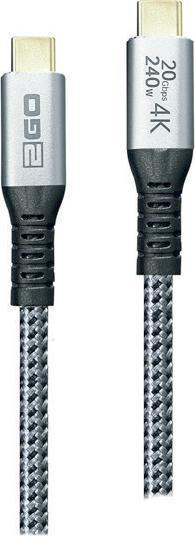 Productafbeelding 2GO USB C — USB C (2 m, USB 3.2 Gen 2x2, 240 W)