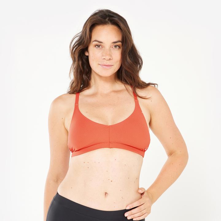 Produktbild Nabaiji Sportbikini Oberteil Damen strukturiert - Lila Simy terracotta