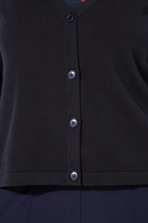 Produktbild Ulla Popken Strickjacke, Doubleface, V-Ausschnitt, Langarm (46, 48)