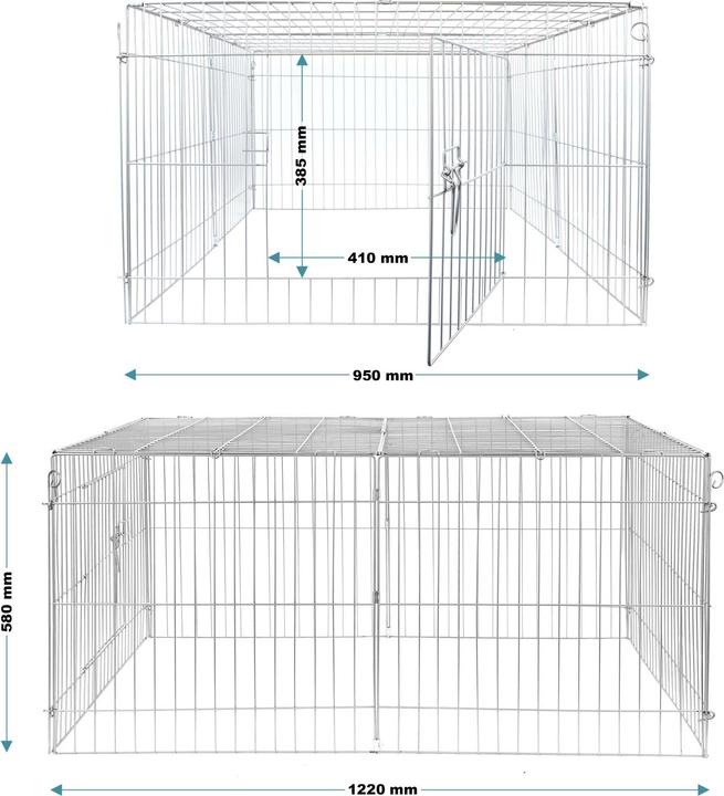 Actual product image Wiltec Outdoor enclosure cover 122x95x58cm small animal enclosure run outdoor enclosure