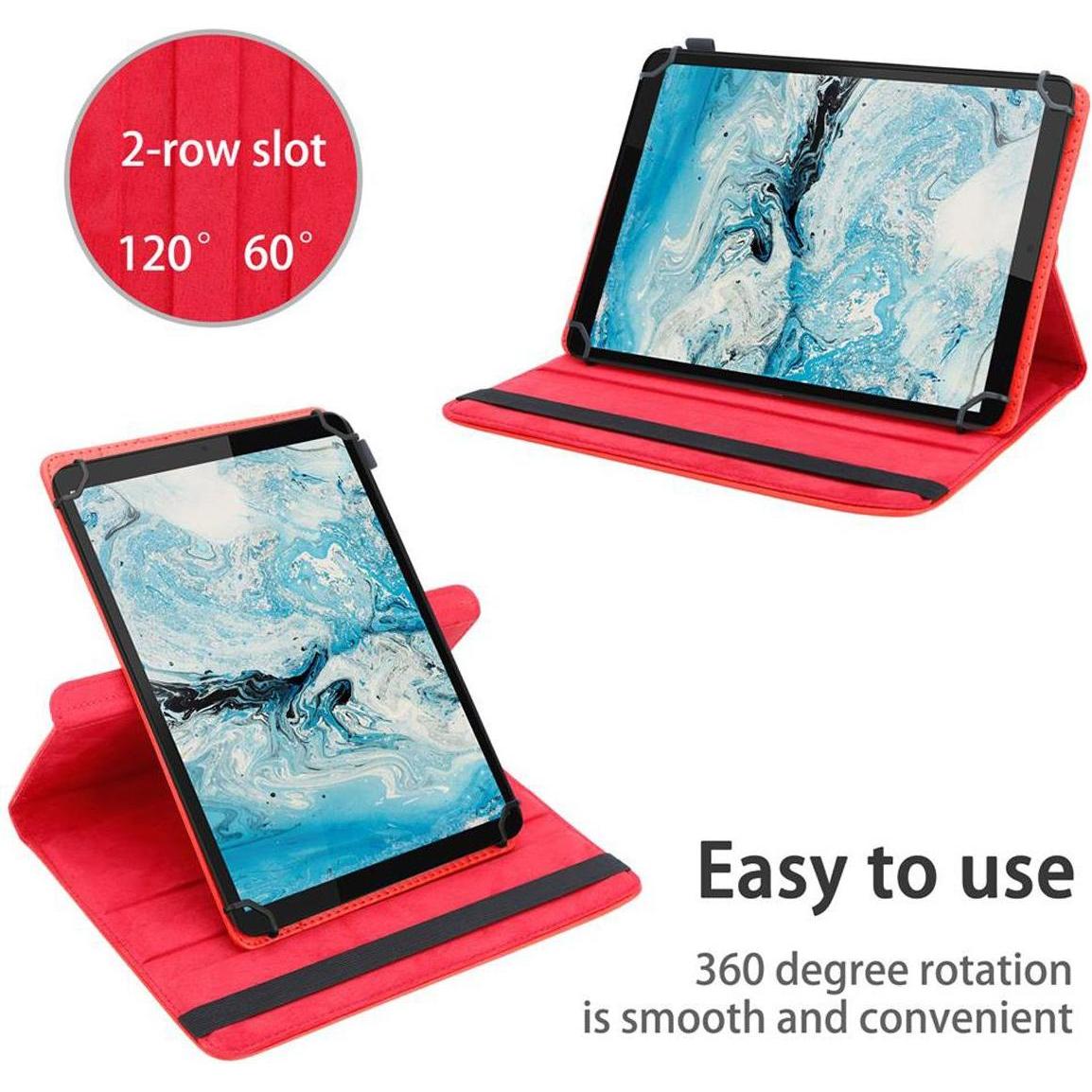 Thumbnail - Cadorabo Tablet Hülle Universal 360 (Lenovo Tab M8), Tablet Hülle, Rot
