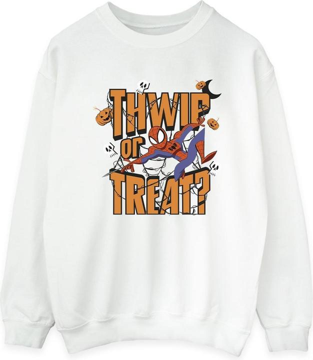 Actual product image Womens/Ladies Spider-Man Thwip Or Treat Sweatshirt (L)