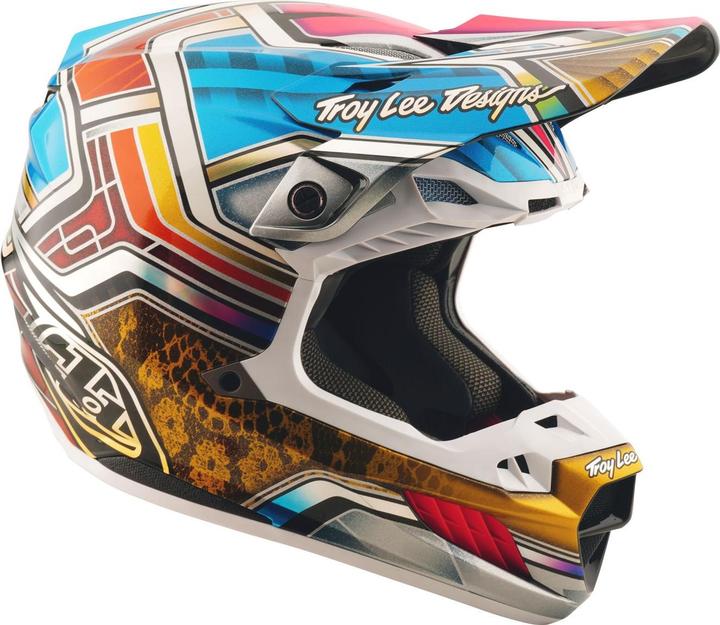Troy Lee Designs SE5 ECE Carbon MIPS Helm, Lowrider, silver, M | 57-58cm (57 - 58 cm, M)