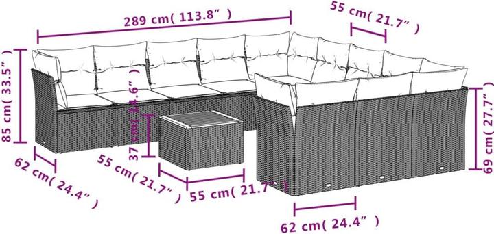 Produktbild vidaXL Garten Sofagarnitur