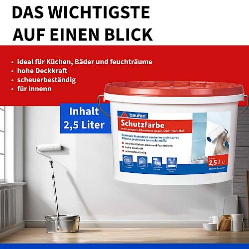 Produktbild Baufan Schutzfarbe 2,5l (Weiss, 2.50 l)