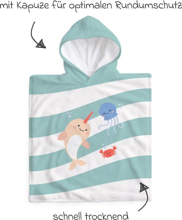 Produktbild Miniland Badeponcho & Bademäntel Badeponcho aus Baumwolle 65 x 65 cm - Oc