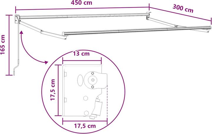 Produktbild vidaXL Einziehbare Markise (3 m)