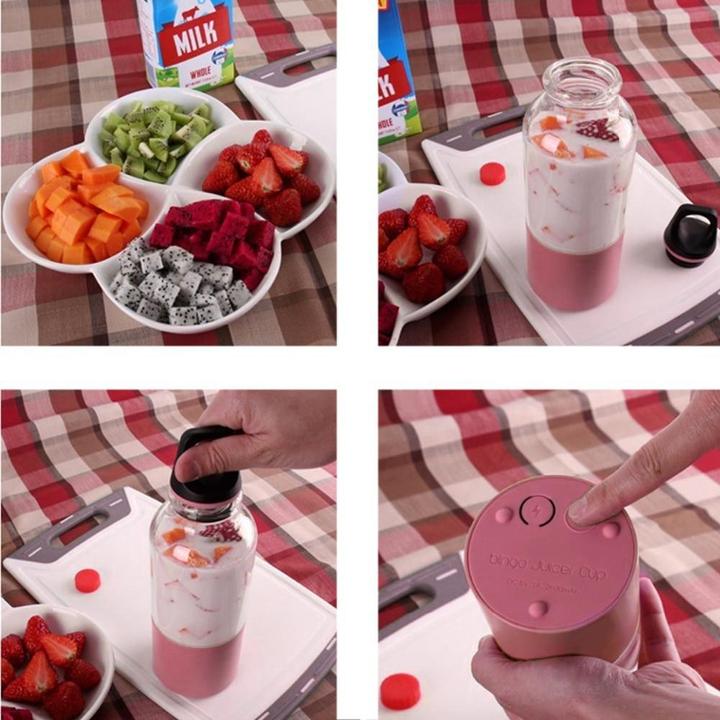 Immagine prodotto JTI Frullatore USB portatile - 50 cl - Rosa (60 W)