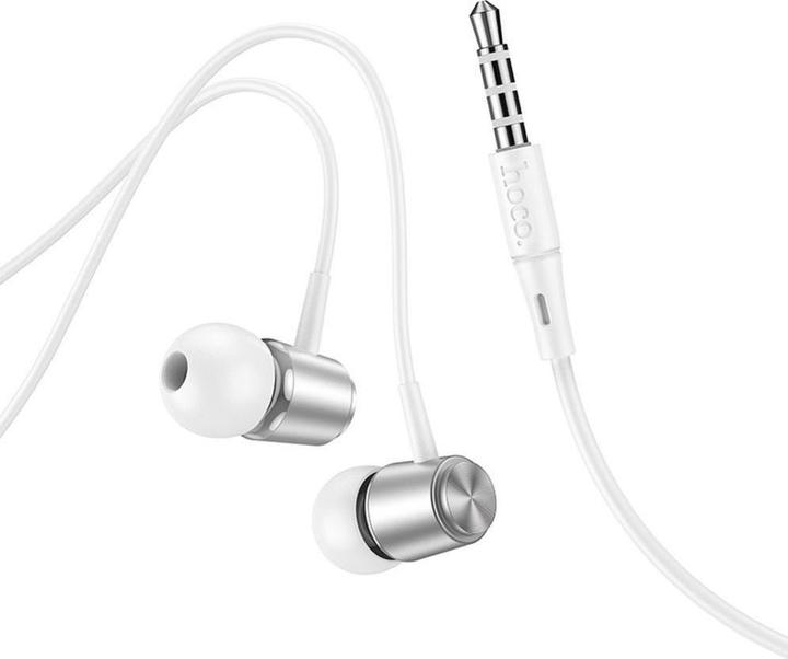 Actual product image Hoco - Wired Earphones (M108) - Jack 3.5mm with Microphone, 1.2m - White (Cable)