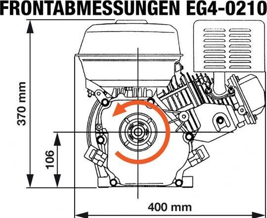 Produktbild Rotek - Benzinmotor 1-Zylinder 4-Takt 212ccm EG4-0210-5H-Q1, luftgekühlt
