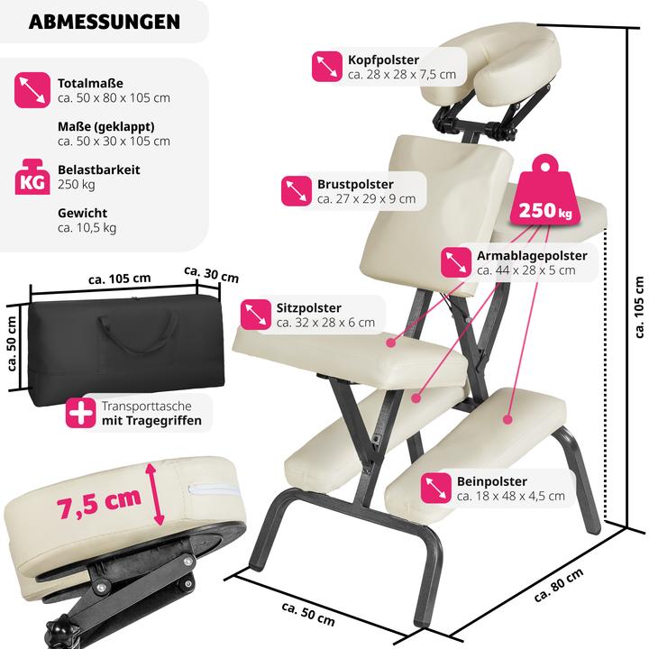 Actual product image tectake Massage chair