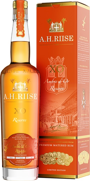 Image du produit A.H.Riise XO. Rhum de réserve Ambre d'Or (1 x 70 cl)